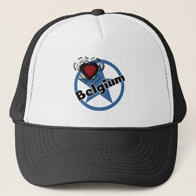 Heart Belgium Trucker Hat (Front)
