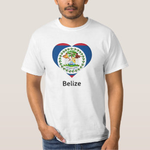 Heart - Belize Flag T-Shirt