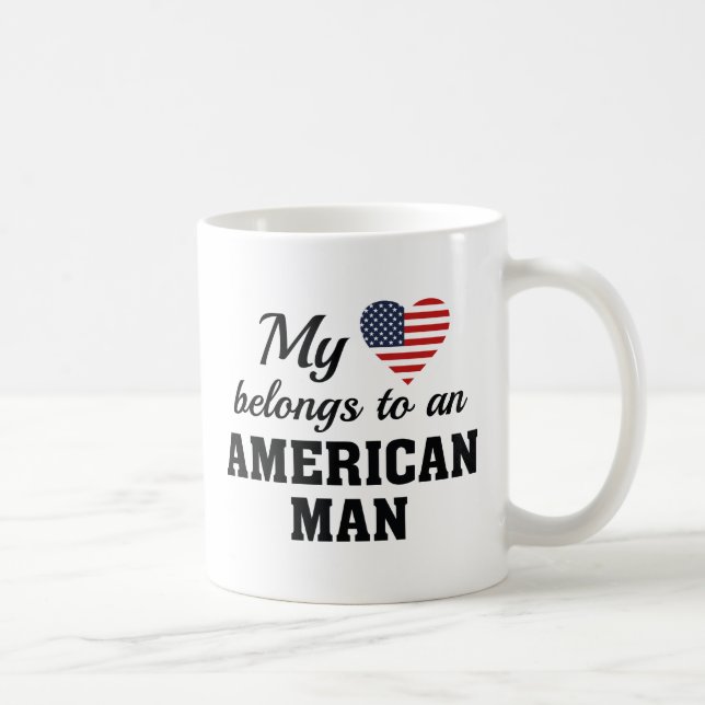 Heart Belongs American Coffee Mug (Right)