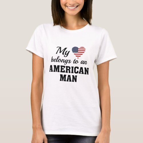 Heart Belongs American T_Shirt