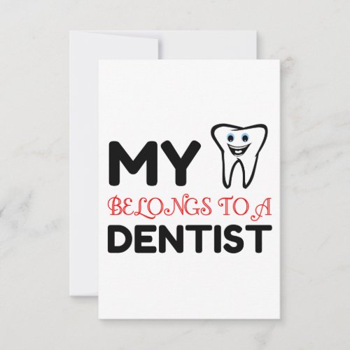 Heart Belongs Dentist Thank You Card