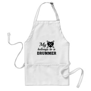 Heart Belongs Drummer Adult Apron