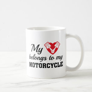 Heart Belongs Motorcycle Coffee Mug