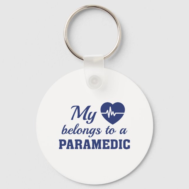 Heart Belongs Paramedic Keychain (Front)