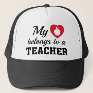 Heart Belongs Teacher Trucker Hat