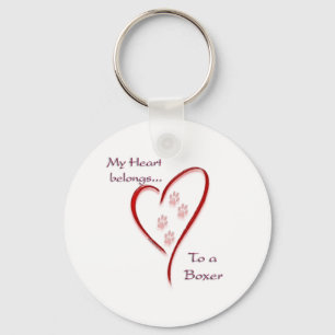 Heart Belongs to Boxer, Love Boxers, Boxer love Keychain