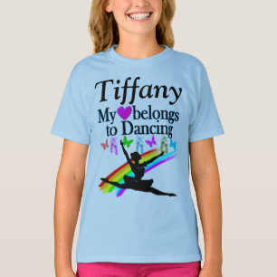 HEART BELONGS TO DANCING PERSONALIZED T SHIRT
