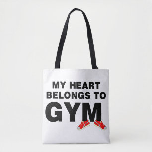 Heart Belongs To Gym Tote Bag