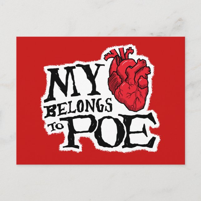 Heart Belongs to Poe Postcard (Front)