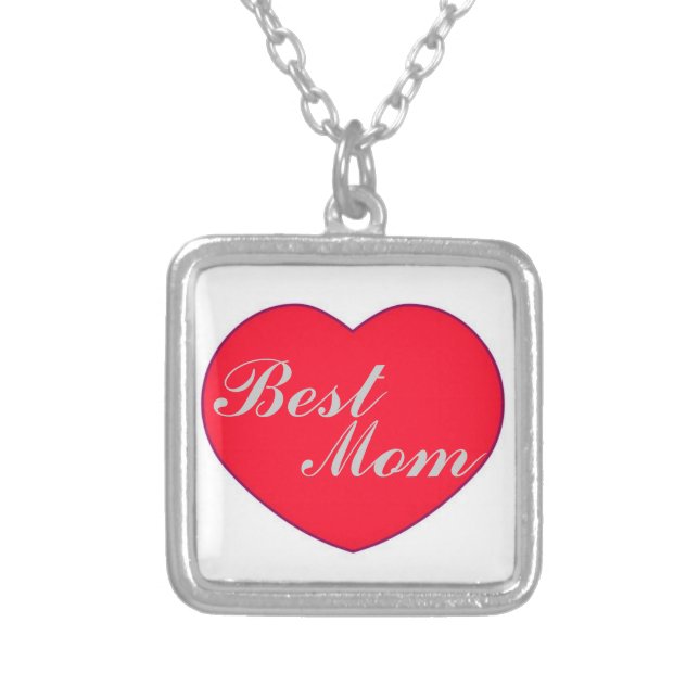 Heart Best Mom Necklace (Front)