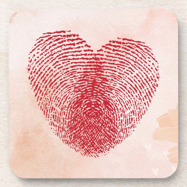 Heart Beverage Coaster (Front)