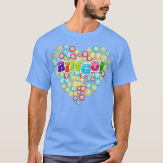Heart Bingo Player Gambling Lottery Bingo Caller G T-Shirt