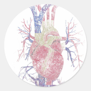 Heart (Biro) Classic Round Sticker