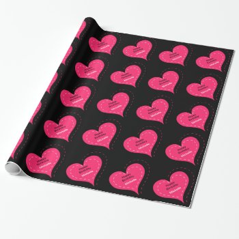Heart Birthday Wrapping Paper by idesigncafe at Zazzle