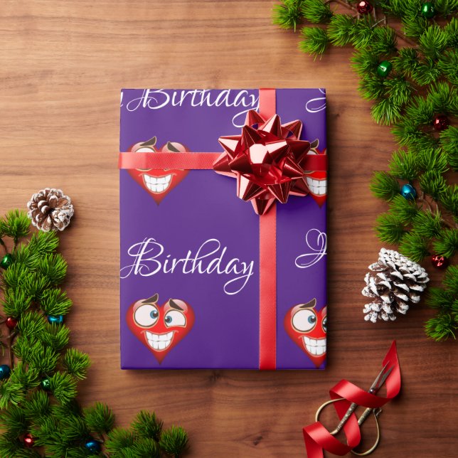 Heart Birthday Wrapping Paper (Holiday Gift)