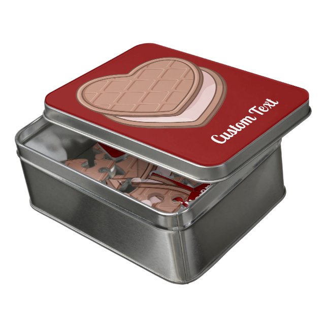 Heart Biscuit Jigsaw Puzzle (Lid Open)