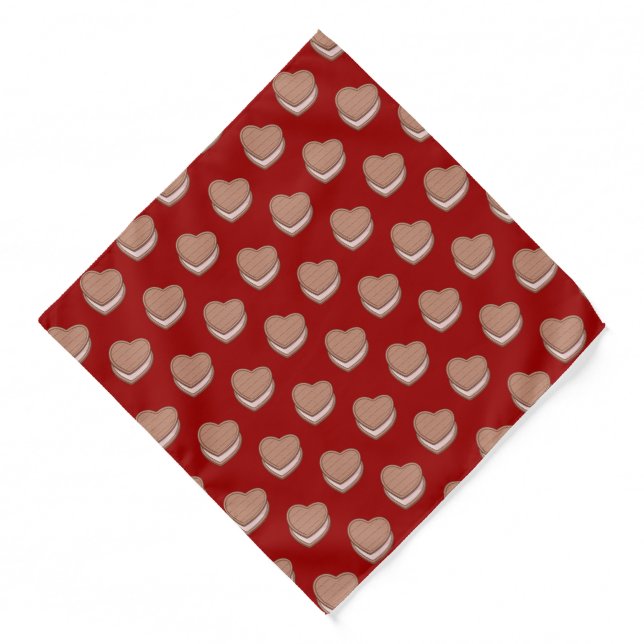Heart Biscuit Pattern Bandana (Front)