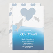 Heart Bites and Sharks | Baby Shower Invitation (Front/Back)