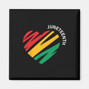 Heart Black History Afro American African Freedom Magnet