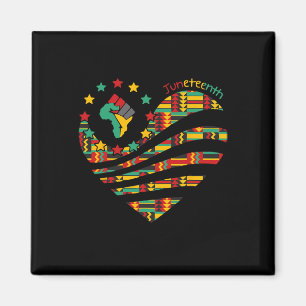 Heart Black History Afro American African Freedom  Magnet