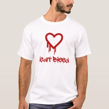 Heart Bleed Shirt - With Blood Dripping Letters by IBadishi_Digital_Art at Zazzle