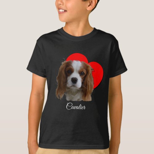 Heart Blenheim Cavalier King Charles Spaniel Love  T_Shirt