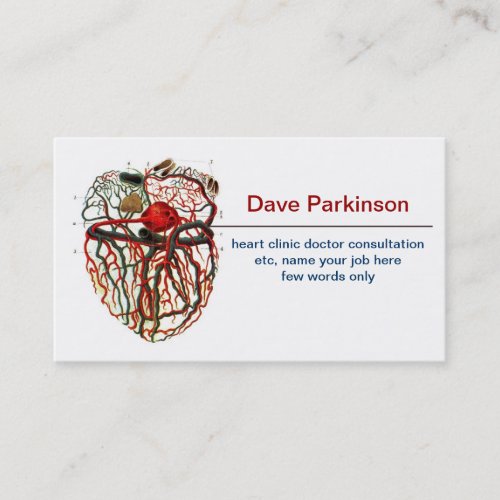 heart blood system business card