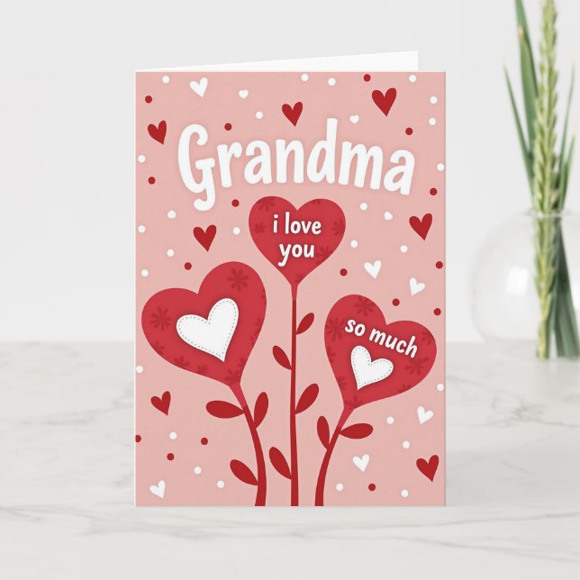 Heart Blooms Grandma Love Card (Front)