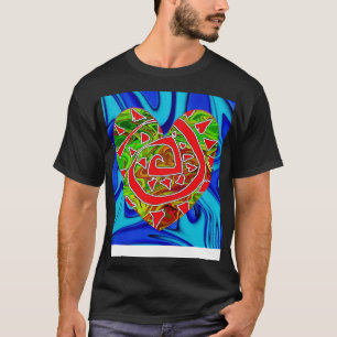 heart blue marble T-Shirt