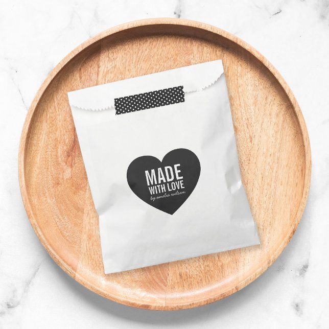 Heart Bold Stylish Made with Love Favor Bag (Creator Uploaded)