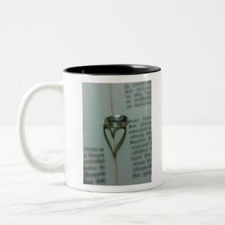 Heart Book Page Two-Tone Coffee Mug