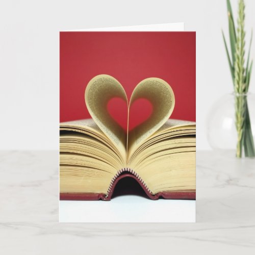 Heart Book Valentines Day Card