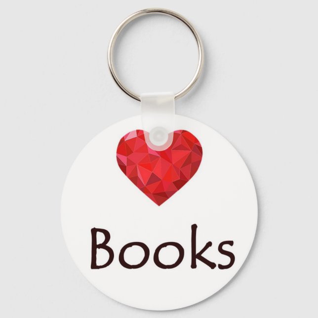 Heart Books Keychain (Front)