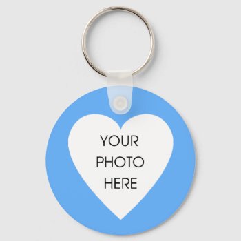Heart Border Keychain Template - Baby Blue by scribbleprints at Zazzle