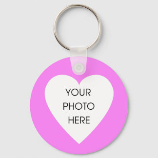 Heart Border Keychain Template - Pink