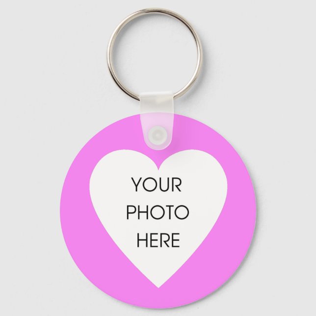 Heart Border Keychain Template - Pink (Front)