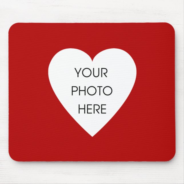 Heart Border Mousepad Template - Red (Front)