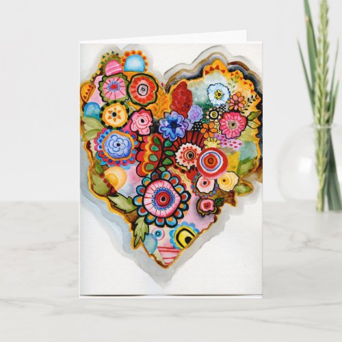 Heart Bouquet Card