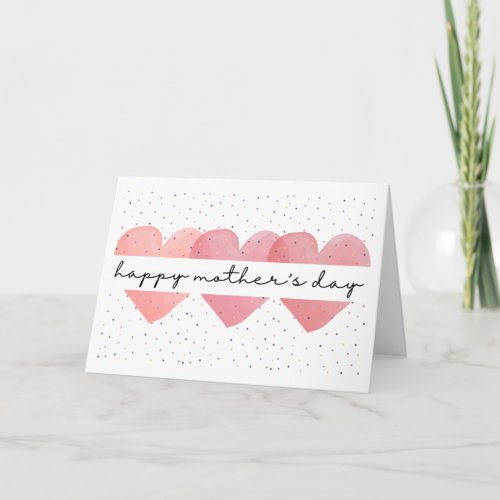 Heart bouquet Happy Mothers Day card