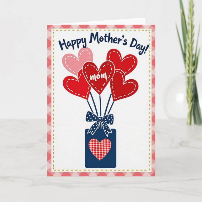 Heart Bouquet Mothers Day Card (Front)