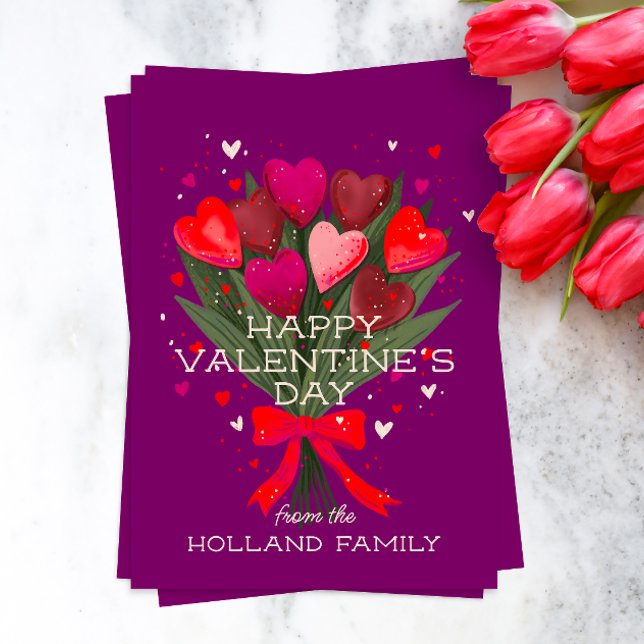 Heart Bouquet Valentine's Day Holiday Card (Creator Uploaded)