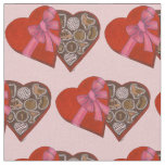 Heart Box Chocolates New York NYC Valentine's Day Fabric