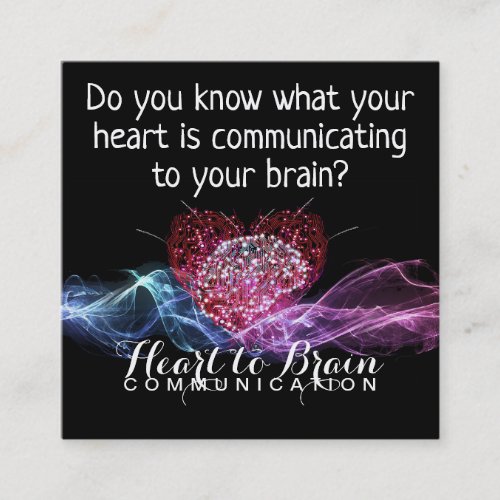 Heart Brain Communication Empower Coaching Square Business Card