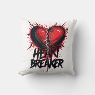 Heart Breaker for Valentine's Day Throw Pillow