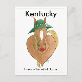 heart breaker, Kentucky, Home of beautiful Horses Postcard