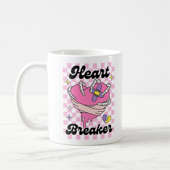 Heart Breaker Valentines Day Coffee Mug (Left)