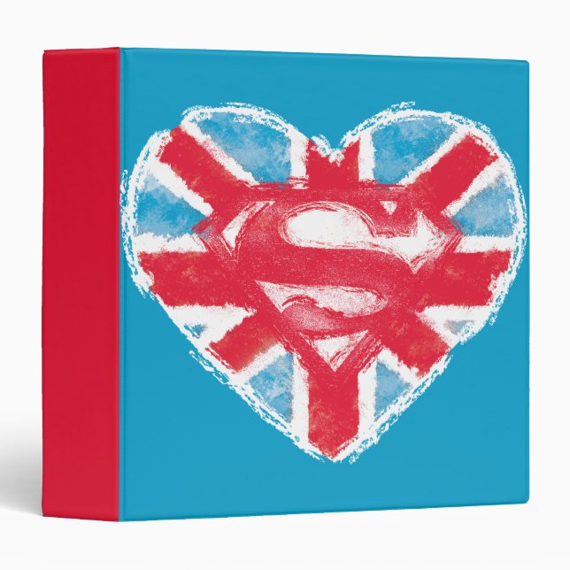 Heart British S-Shield 3 Ring Binder (Front/Spine)