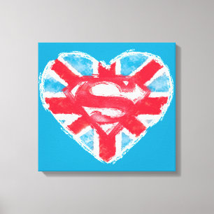 Heart British S-Shield Canvas Print