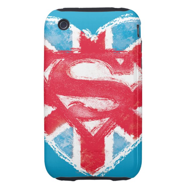 Heart British S-Shield Tough iPhone 3 Cover (Back)