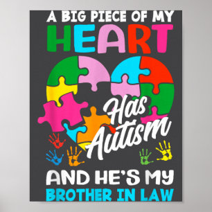 Heart Brother-in-law Autism Awareness Puzzle Ece R Poster
